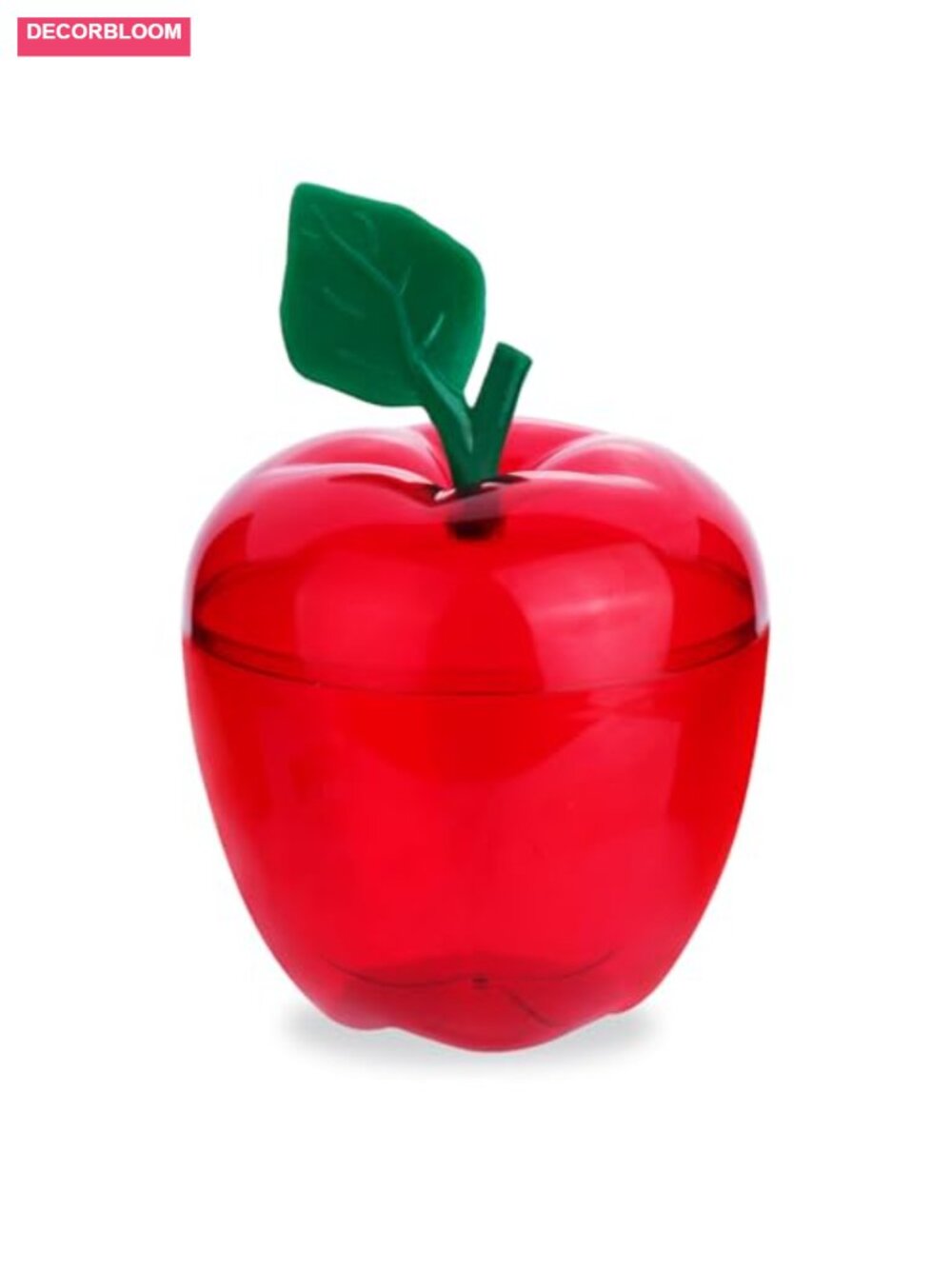 Large Apple Shaped Candy Jar Plastic Container Teacher Gift Decor 17oz